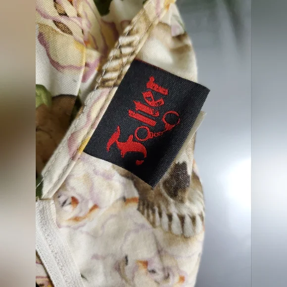 Folter/Modcloth Skull and flowers Dress, size Large - Picture 9 of 10